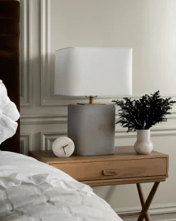 Alabaster Table Clock