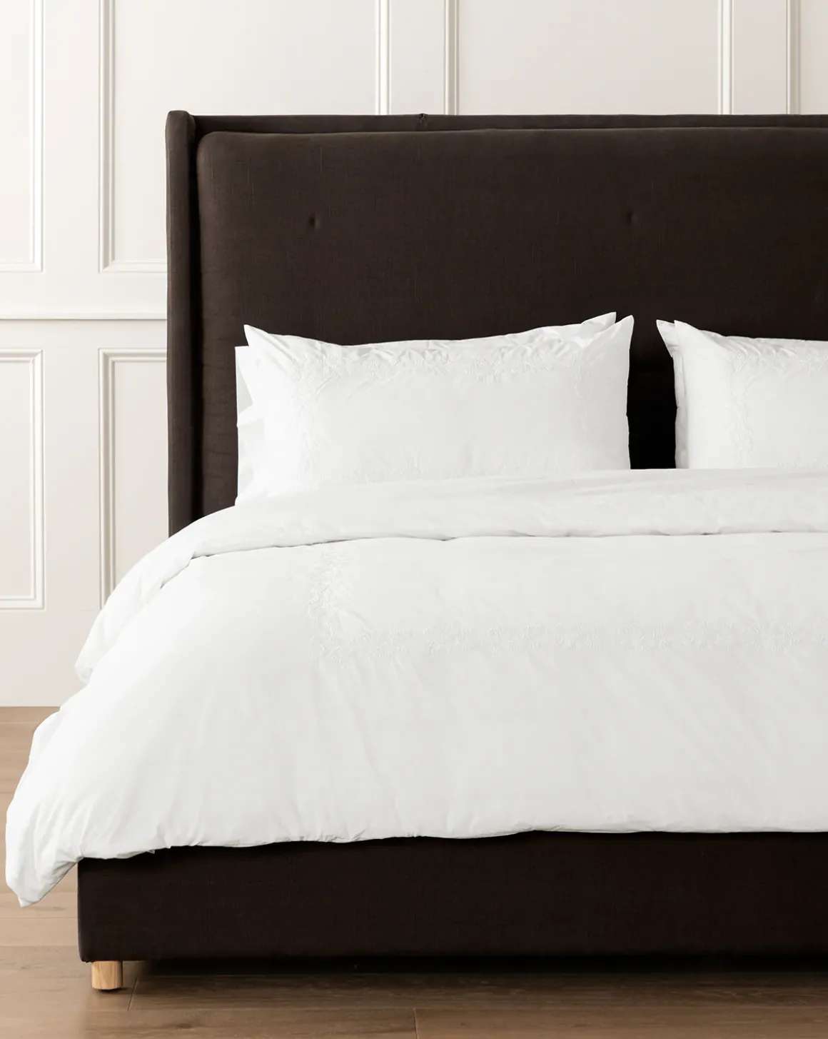 Bianca Organic Percale Embroidered Duvet Cover