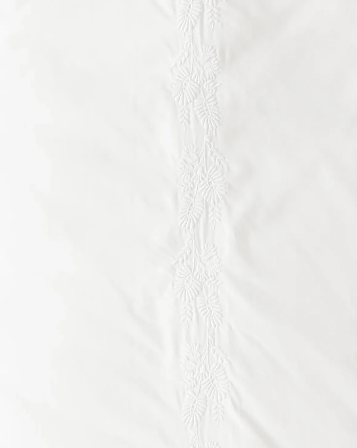 Bianca Organic Percale Embroidered Duvet Cover