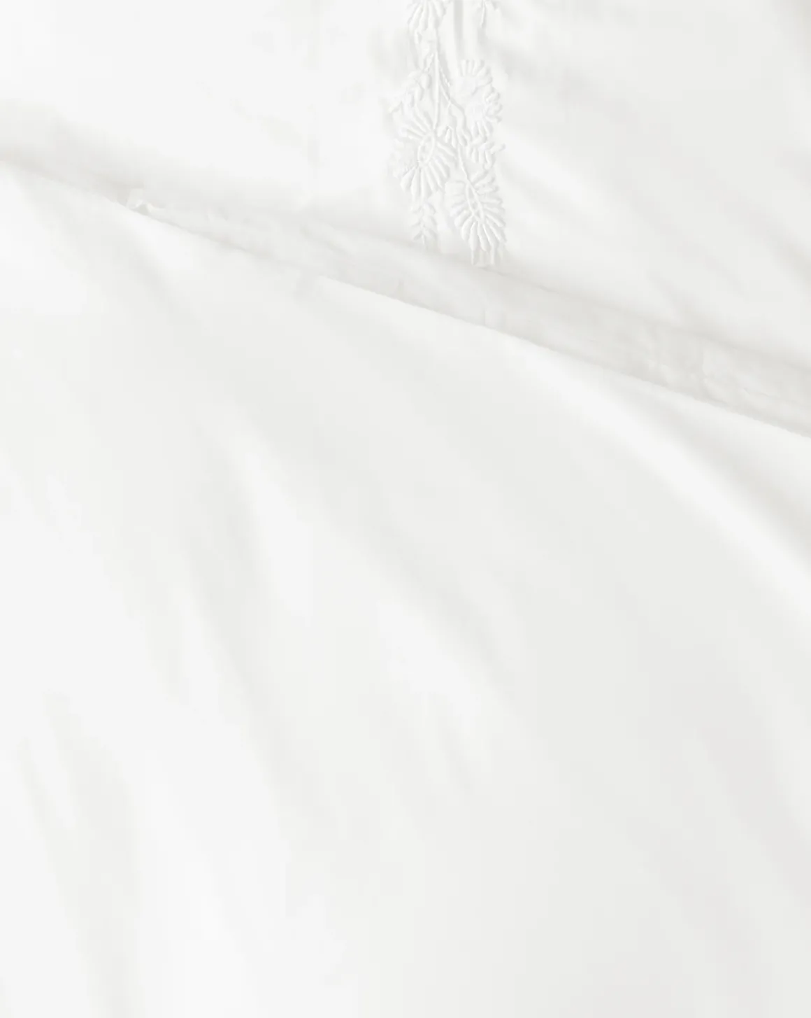 Bianca Organic Percale Embroidered Duvet Cover