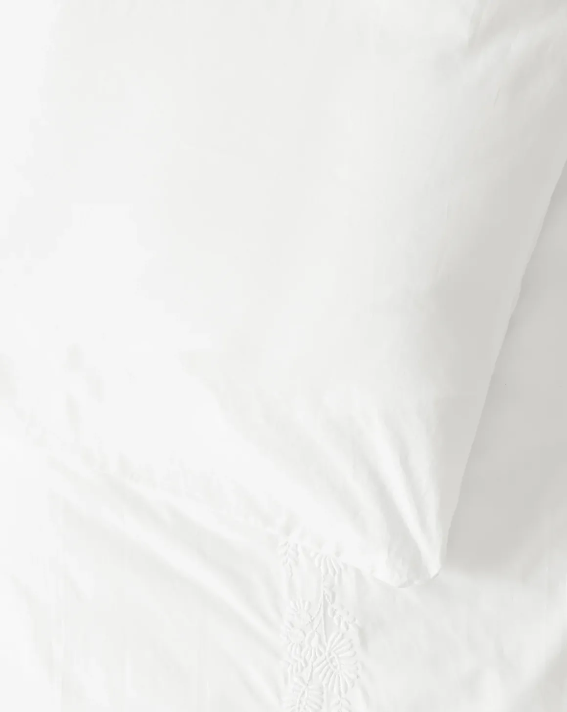 Bianca Organic Percale Embroidered Duvet Cover