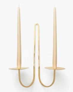 Brass Two Arm Candle Holder