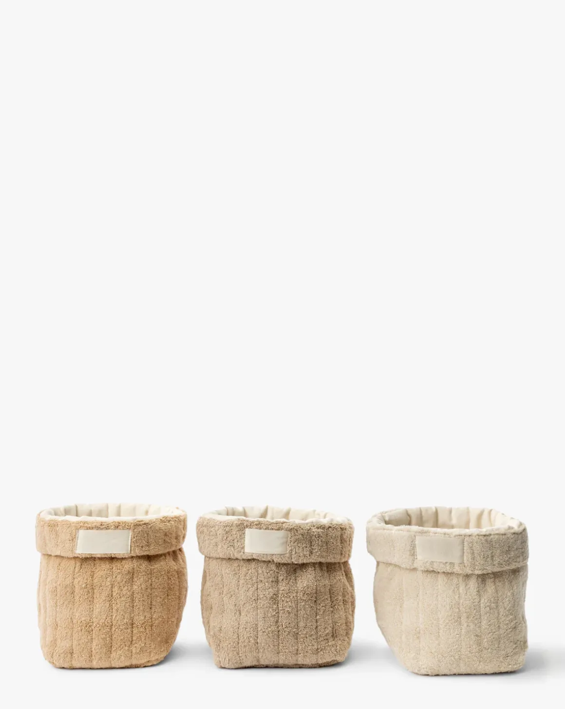 Cotton Terry Cloth Baskets (Set of 3)