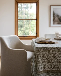 Estelle Block Print Tablecloth