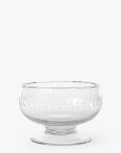 Etched Glass Handmade Condiment Bowl