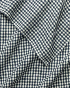 Gingham Check Linen Tablecloth
