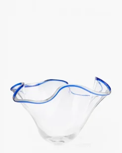 Handmade Glass Ruffled Bowl