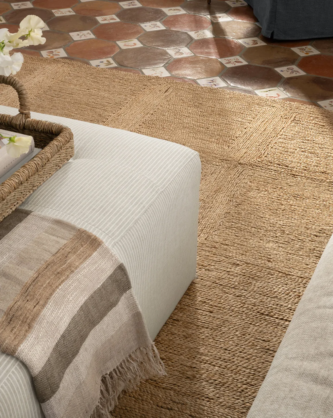 Pieced Handwoven Jute Rug